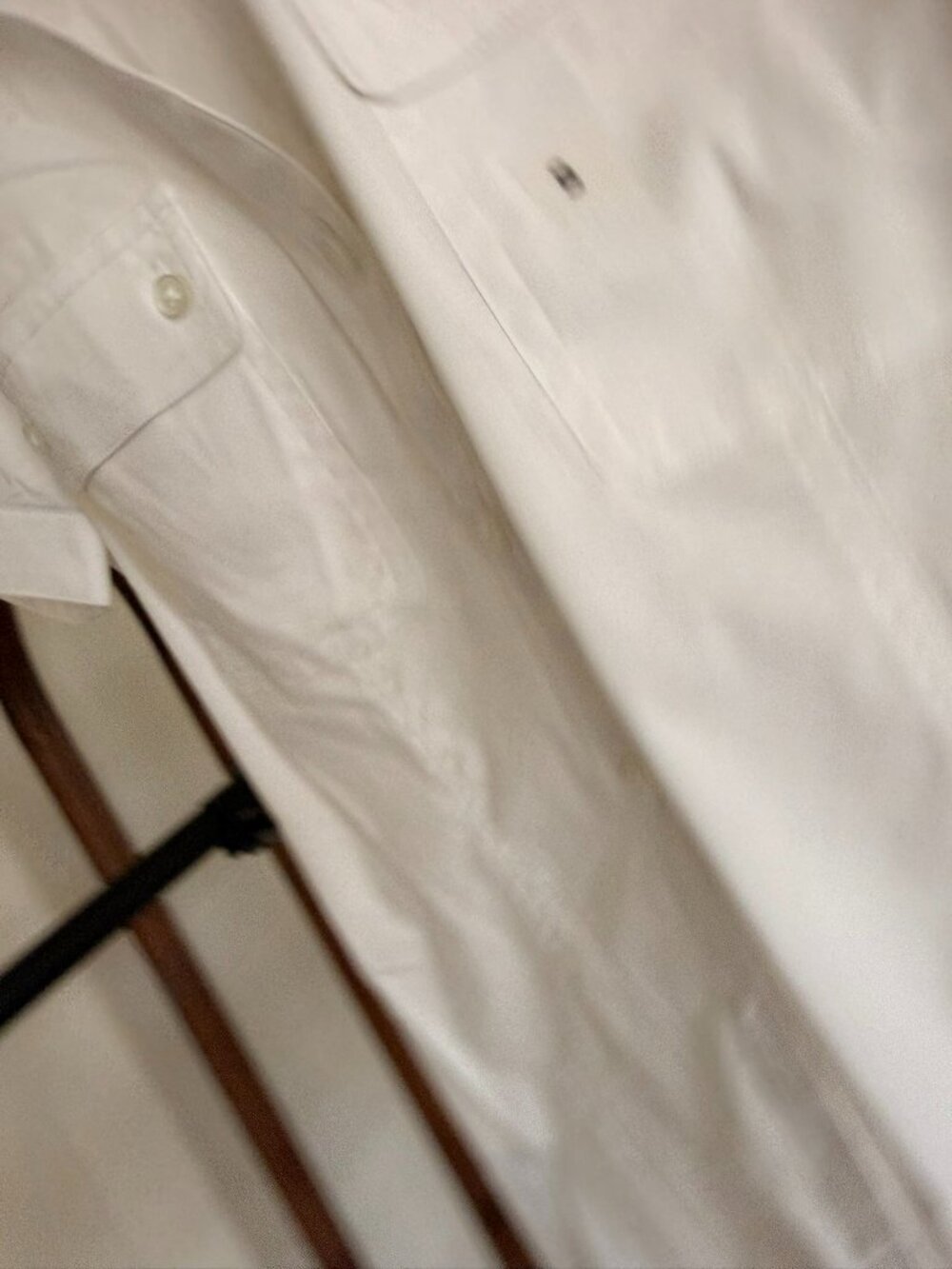 NWT Express White Front Pocket Button Down Short Sleeve Shirt S - Picture 4 of 9
